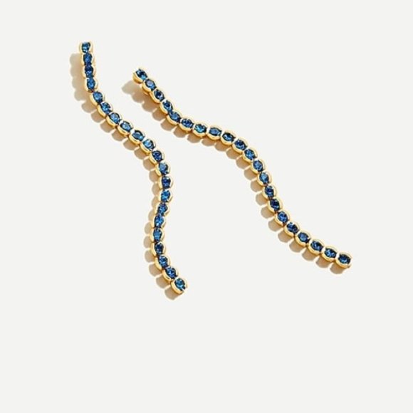 J. Crew Jewelry - J Crew new Linear Crystal Chain Earrings